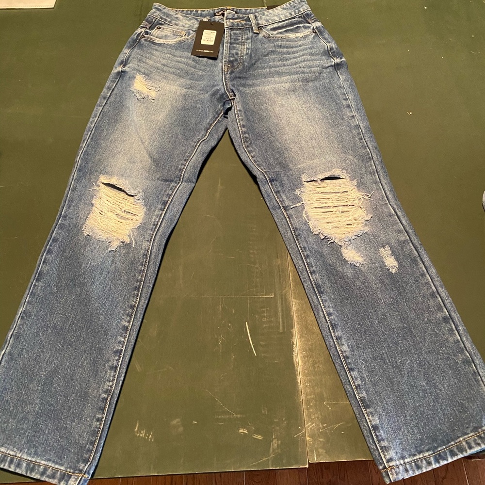 Brand new fashion nova boyfriend jeans size 0